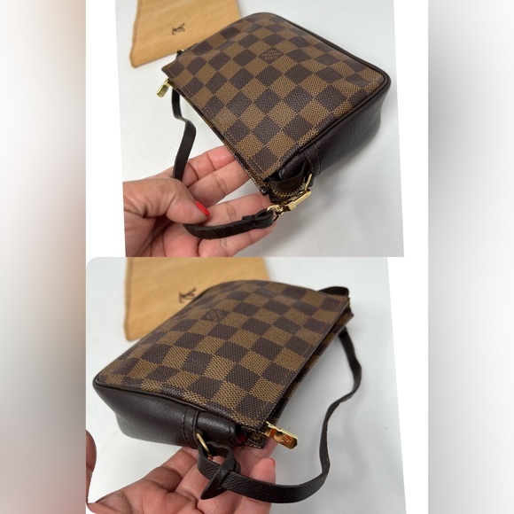 Louis Vuitton LV Trousse Pouch Bag Clutch Truth Makeup Brown Damier, Crossbody - Picture 5 of 16
